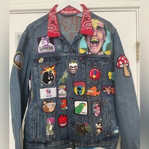 Custom patchwork Jacket sz L